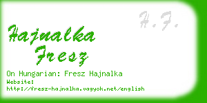 hajnalka fresz business card